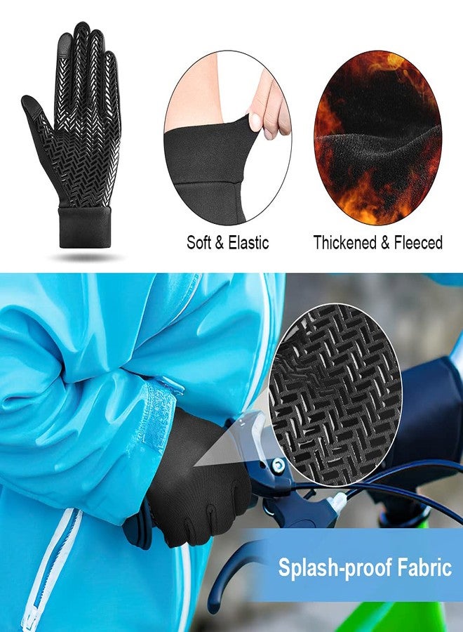 EEFOW Winter Waterproof Touchscreen Kids Gloves: Warm Lightweight Sport Snow Grip Wool Mitten for Age 10-12 Years Boys & Girls Youth Big Children for Ski Cycling Football Riding Soccer - Image 3